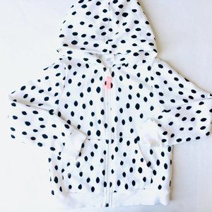 H&M Shirts & Tops - H&M Black & White Polka-Dot Hoodie H&M Shirts & Tops - H&M Black & White Polka-Dot Hoodie